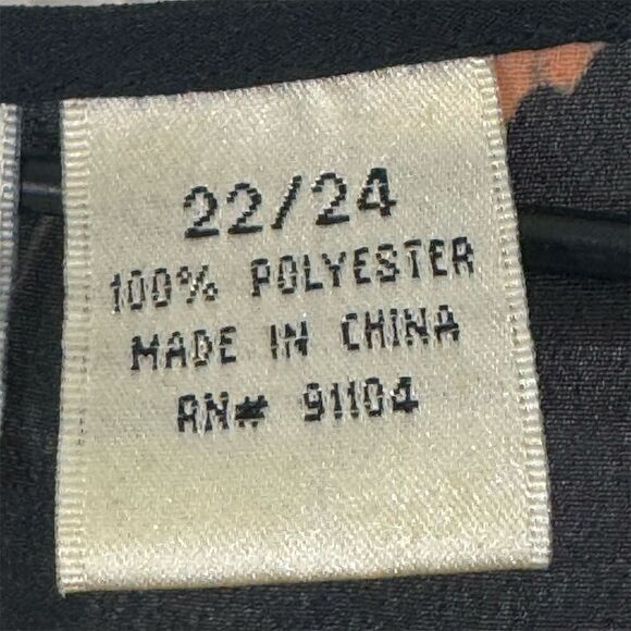 Fashion Bug Floral Chiffon Blouse 22/24 | Bell Sleeve Boho Peasant Top Romantic - Picture 7 of 8